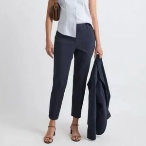 RW&CO. Women's Dark Blue Coupe Curvy Fit Slim Leg Cropped Pants